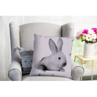 queence Dekokissen »Barry« süßer Hase, grau