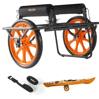 Vevor Kajakwagen 150 kg Vollgummireifen orange/schwarz