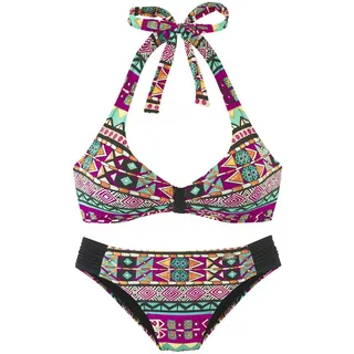 Buffalo Triangel-Bikini mit farbenfrohen Design, pink