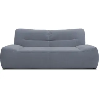 DOMO. collection Sofa Boho, 2-Sitzer Couch im Boho-Style, 2er Sofa, Bigsofa Garnitur Polstersofa, 200 x 109 x 81 cm (BxTxH), grau
