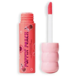 Revolution Beauty I Heart Revolution Bubble Tea Milchiges Rouge + Lippenfarbe, feuchtigkeitsspendende All-in-One-Gesichtsfarbe mit Matcha-Grüntee, Poppin' Peach