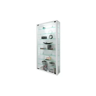 VCM Vitrine Lumo Maxi 59 x 113 x 18 cm Weiß