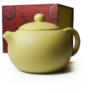 Teekanne, 200 ml, chinesischer Yixing-Ton, gelb, Xishi-Töpfe, Huangduan-Kugel-Filter, Teesieb für losen Tee