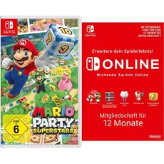 Mario Party Superstars [Nintendo Switch] + Switch Online Mitgliedschaft - 12 Monate (Switch Download Code)