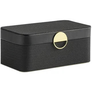 home&you SCHMUCKKäSTCHEN Mawera , Schwarz , Kunststoff , 25.5x11x14.5 cm , Ordnen & Aufbewahren, Schmuckaufbewahrung