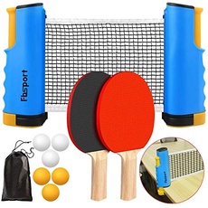 Tischtennisschläger/Schläger,Ausziehbare Tischtennisnetze,6 Ping-Pong Bälle,1*Mesh Bag,tragbar Tischtennissets Spiel Für Anfänger, Familien Und Profis