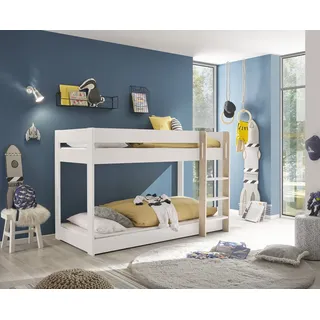 Begabino Etagenbett Lauri 90 x 200 cm Holz massiv weiß