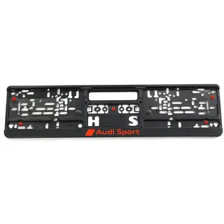 Audi Kennzeichenhalter Original Sport schwarz/rot 520 x 110 mm