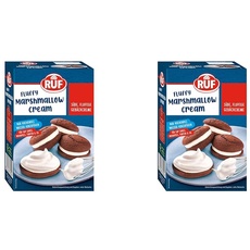RUF Fluffy Marshmallow Cream, Schaumzucker-Creme als süßer Brotaufstrich oder fluffige Gebäckcreme für Kuchen & Cupcakes, schnell zubereitet, 1 x 200g (Packung mit 2)