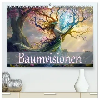 Baumvisionen (hochwertiger Premium Wandkalender 2026 DIN A2 quer), Kunstdruck in Hochglanz: Märchenhafte Reise mit lebendigen Baumvisionen. (CALVENDO Natur)