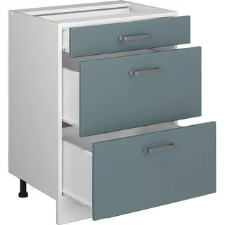 Vicco Schubladenschrank R-Line 60 x 46 x 81,6 cm Blau-Grau
