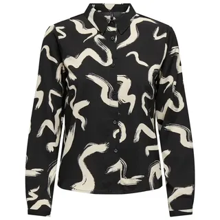 ONLY Damen Onlnova Life Vis L/S Maya Shirt Top, Black/AOP:592 Charm Boho, M