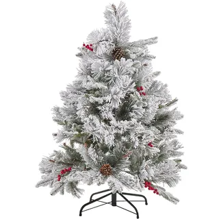 Beliani Weihnachtsbaum 120 cm Weiß