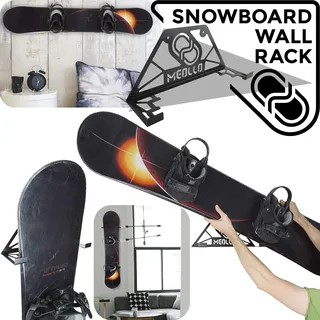 MEOLLO Snowboard wandhalterung (100% Stahl) (2 X Weiß)
