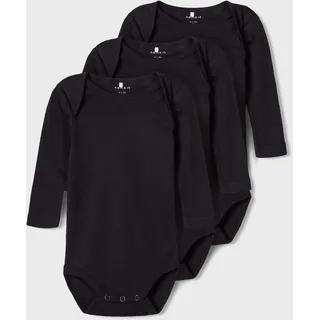 NAME IT Unisex Nbnbody 3P Ls Solid Noos, Black, Numeric_56