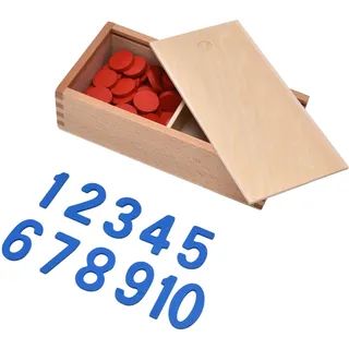 Montessori Mathe Spielzeug,Mathematik Lehrmittel,Montessori Zahlenspielzeug,Kinder Zahlen und Chips,Mathe Lehrmittel,Mathe Lehrspielzeug