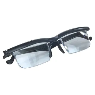 Maximex Seeplus Zoom Lesebrille, schwarz, einstellbar von +0,5 bis +4 Dioptrien