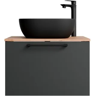 Planetmöbel Waschtischunterschrank Astra 60 cm gold eiche / anthrazit