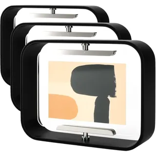 Umbra Bellwood Tischbilderrahmen, doppelseitig drehbar, Schwarz, 10x15 cm (Packung mit 3)