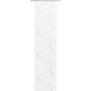 Schiebegardine NEUTEX FOR YOU "Pelotas" Gr. 1, weiß (reinweiß), B:57cm H:145cm, Scherli, Polyester, Gardinen, Schiebegardine, inkl. Befestigungszubehör, Scherli Qualität, Halbtransparent, modern, Topseller