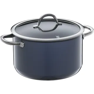 WMF Fusiontec Inspire Kochtopf groß 24 cm, Glasdeckel, Induktionstopf 6,4l, für alle gänigen Herdarten geeignet, High-Tech Keramik, kratzfest, unbeschichtet, dunkelblau, Made in Germany