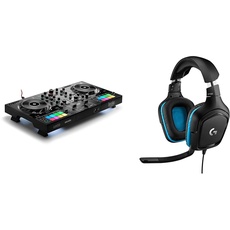 Hercules DJControl Inpulse 500-2-Deck DJ-USB-Controller für Serato DJ Lite und DJUCED & Logitech G432 kabelgebundenes Gaming-Headset