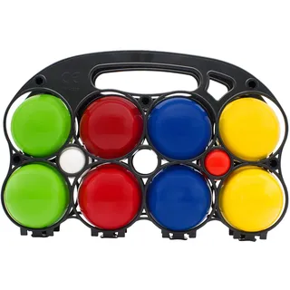 GICO Boccia Spiel aus Holz, vollfarben lackiert mit 8 Kugeln, Durchmesser 7 cm - 3013