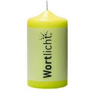 Bulla Wortlicht Kerze, Danke, Farbe: Limone