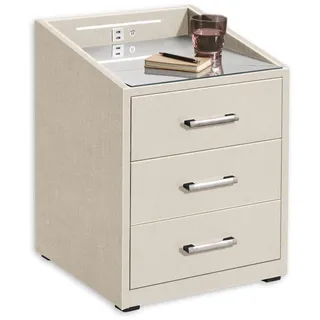 ed exciting design Nachtschrank Moon 47 x 46 x 61 cm Beige