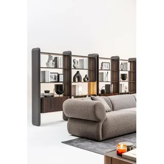 Große Sofagarnitur Wohnzimmer Couch Fünfsitzer Wohnlandschaft Sessel 5tlg - Grau