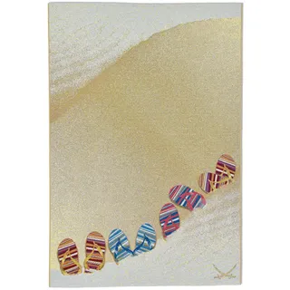 Sansibar Sylt Outdoorteppich Rantum Beach 80x165 cm , Textil , Wasser/Strand/Meer , Rechteckig , 80x165 cm , Oeko-Tex® , für Fußbodenheizung geeignet , Teppiche und Böden, Teppiche, Outdoorteppiche