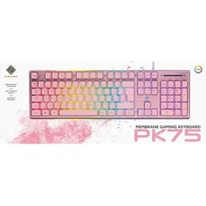 Deltaco PK75 RGB keyboard 105 keys Nordic layout membrane - Gaming Tastaturen - Pink