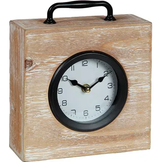 Ambiente Haus Tischuhr »Tischuhr holz 23cm«, schwarz