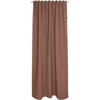 SCHÖNER WOHNEN-Kollektion Vorhang »Solo« Multifunktionsband 1 Stk. tlg. mit Lederapplikation, braun