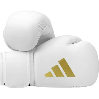 Adidas Boxhandschuhe Speed 50, Erwachsene, Boxing Gloves 10 oz, Punchinghandschuhe komfortabel und langlebig, weiß