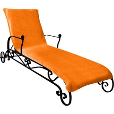 Dyckhoff Schonbezug für Gartenmöbel - mit Kapuze für besten Halt 270.289, Gartenliege (70 x 200 cm), orange