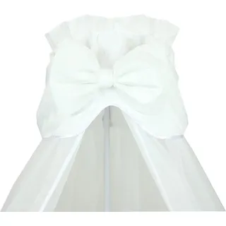 Transparente Weiße Babybett-Himmel mit Schleife und Rüsche Krone 170x240 cm