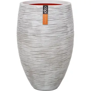 Capi Pflanztopf Nature Rib Elegant Deluxe Riffel Ø 40 cm x 60 cm Elfenbein
