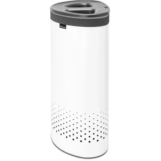 Brabantia Wäschekorb 55 L- dunkelgrau - Weiss Zubehör Waschen, Trocknen und Bügeln