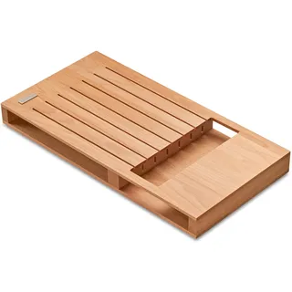 WÜSTHOF Schubladeneinsatz Buchenholz für 7 Messer, 43,0 x 22,3 x 4,4 cm
