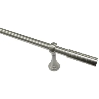 GARDINIA Gardinenstangen-Set Belamy Ø 25 mm Edelstahloptik 160 cm