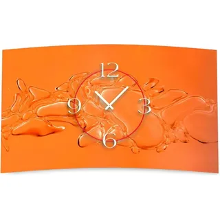 Digital Art liquid apricot Designer Wanduhr modernes Wanduhren Design leise kein ticken DIXTIME 3DS-0260 - Braun