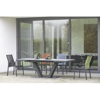 Niehoff Set Prano, Cervo - Das Set besteht aus: 1 x Auszugstisch Prano 180/240 x 100 cm, 4 x Stapelsesse...