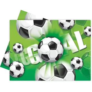 ALMACENESADAN, 4901, Party-Fußball-Set, bestehend aus Tischdecke Fiesta 120 x 180 cm, ideal für Partys und Geburtstage.