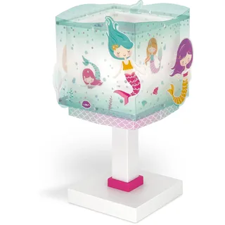 Dalber Kinder Tischlampe Nachttischlampe kinderzimmer Mermaids Meerjungfrauen, Kinderzimmer, Nachttischlampe, 63441, E14, Türkis