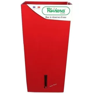 Blumentopf Quadratisch Riviera Eva New, Kunststoff, 37 x 37 x H 68,5 cm, 69 L, Rot - Bunt