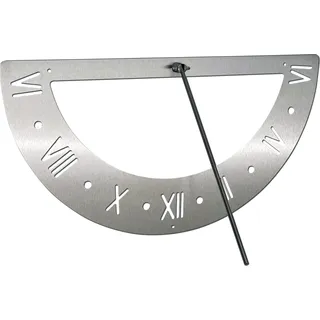DanDiBo Sonnenuhr Edelstahl für die Wand 70 cm Rostfrei 96206 Ausrichtbar Wetterfest Gartenuhr Modern Metall - Silber