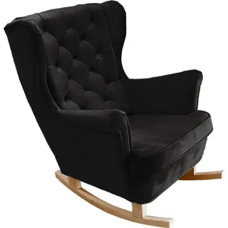 DomoHome Relaxsessel Armlehnensessel Armlehnen Fernsehsessel Loungesessel Polstersessel Couchsessel Armsessel Chair Wohnzimmersessel Ohrensessel | 102x81x95cm | Black_29884 - Schwarz