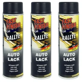 FastFinish Fast Finish Rallye Lack schwarz matt 3x 500 ml.