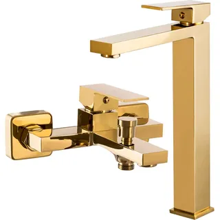 Ister Gold Bade- und Waschtischarmaturenset